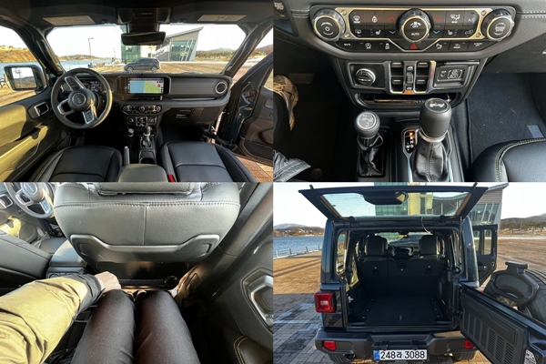 ▲랭글러 패덤 블루에는 역대 랭글러 중 가장 큰 12.3인치 터치스크린이 적용됐다. 