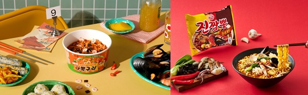 농심 라뽁구리(왼쪽), 오뚜기 진짬뽕
