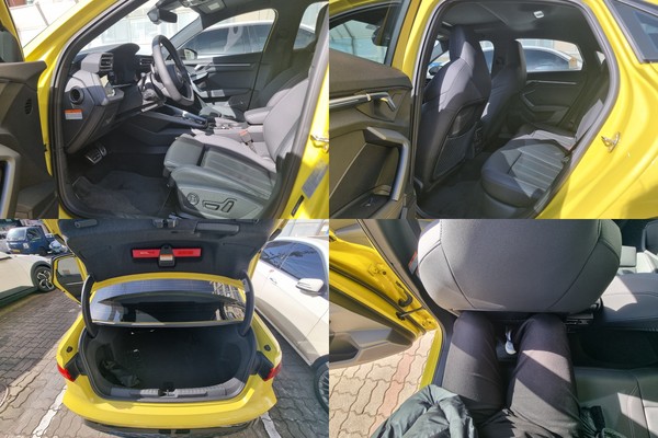 ▲아우디 A3의 실내공간은 좁은 편이다