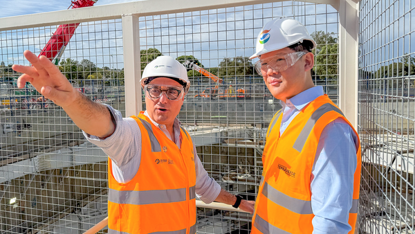 ▲GS건설 허윤홍 대표(오른쪽)