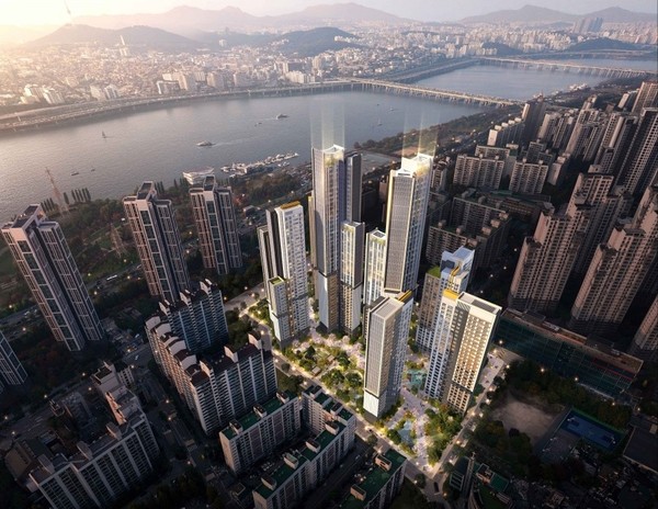 ▲신반포 19·25차 통합 재건축 조합원안설계 조감도