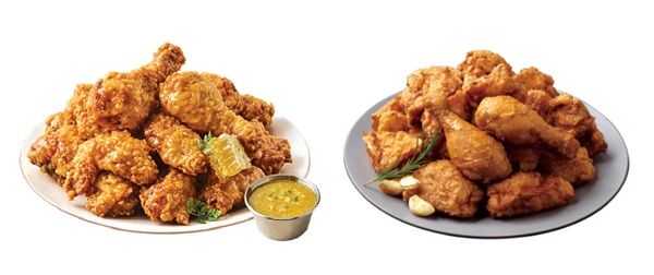 ▲쏘이갈릭킹 허니(왼쪽), 골드킹, 출처-bhc 홈페이지