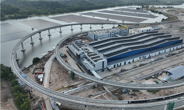 ▲GS건설이 시공한 싱가포르 종합 철도 시험 센터(SRTC)