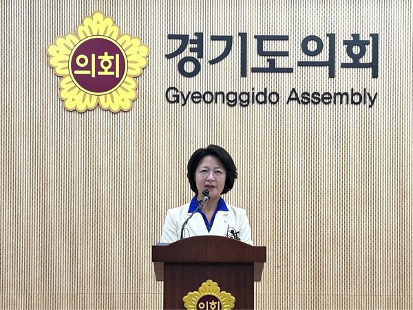 ▲추미애 더불어민주당 경기도지사 후보가 8일 경기도의회에서 열린 기자간담회를 통해 경선 확정 소감을 밝히고 있다. 사진=이예원 기자