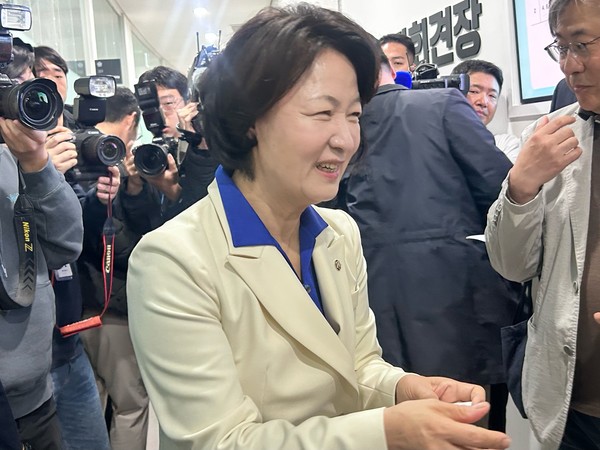 ▲추미애 더불어민주당 경기도지사 후보. 사진=이예원 기자