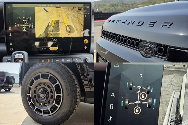 ▲험로 주행 시 센터 디스플레이에서 클리어 사이트 그라운드 뷰 기능을 통해 전방 시야를 확보하기 용이했다. 사진=임규도 기자