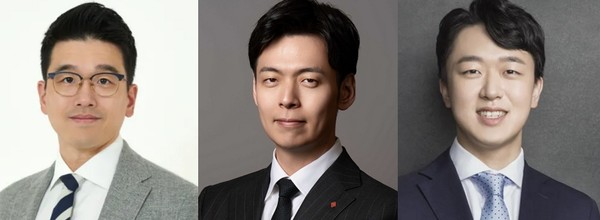 ▲(사진 왼쪽부터) 이선호 CJ 미래기획그룹장, 신유열 롯데지주 미래성장실장, 신상열 농심 미래사업실장. 사진=각 사